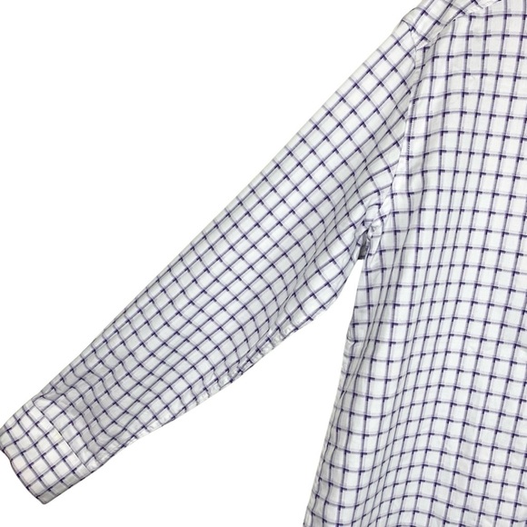 Robert Graham White and Purple Checkered Casual Button Down Shirt - Picture 6 of 15